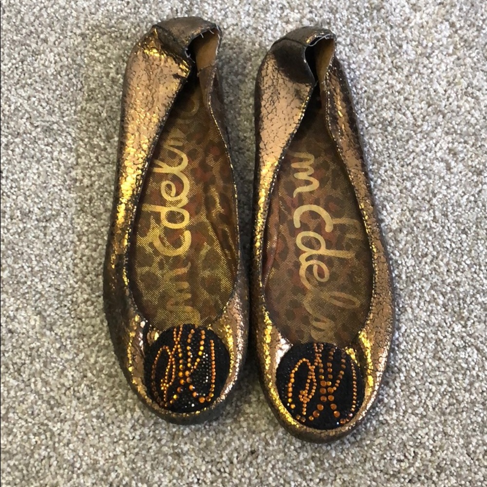 Sam Edelman Metallic Bronze Flats